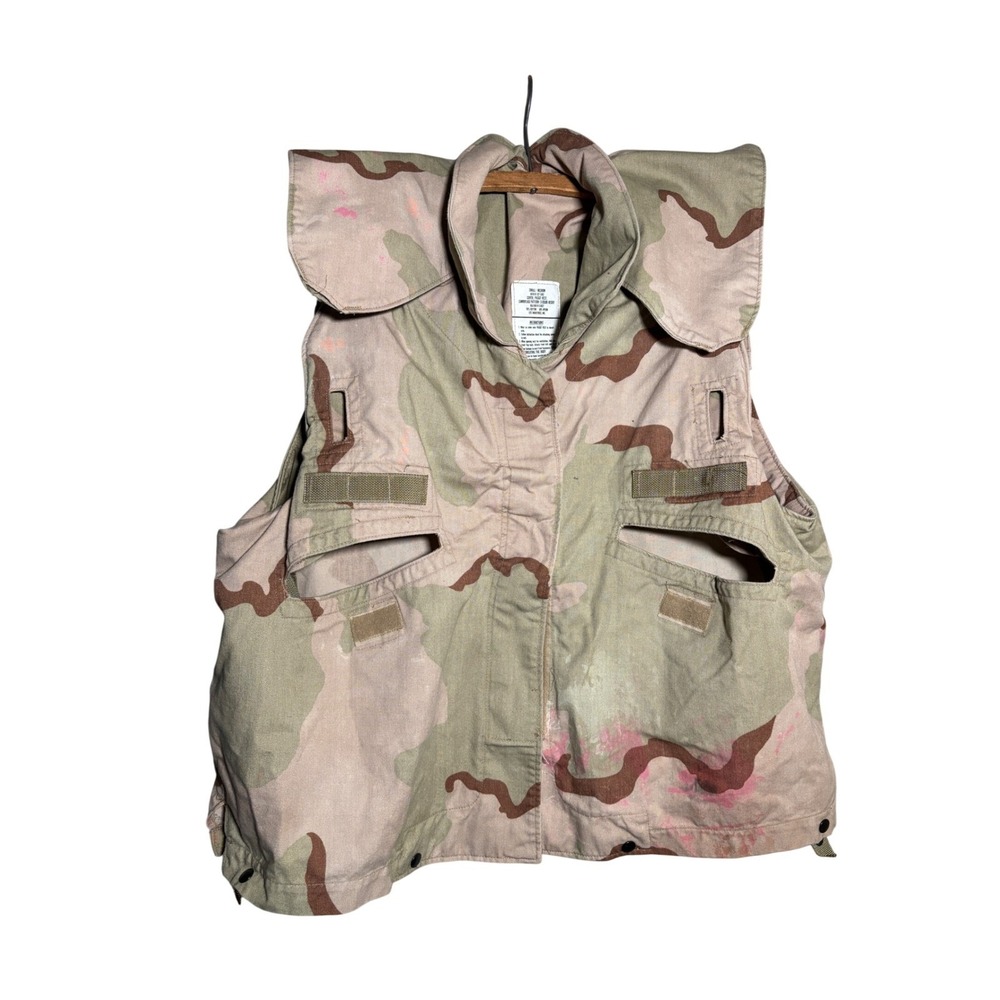 US Military PASGT Vest Cover 3 Color Desert Camo Small Medium DLA100-91-C-0327